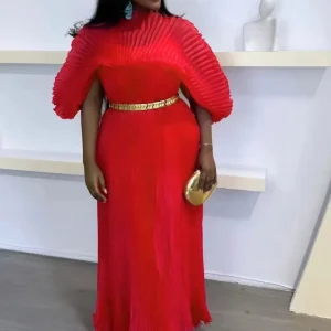 YUDX Pleated 2024 Fall New Handmade Pleated Women's Dresses Loose Plus Size Women's High Smocked Dress Long Dress